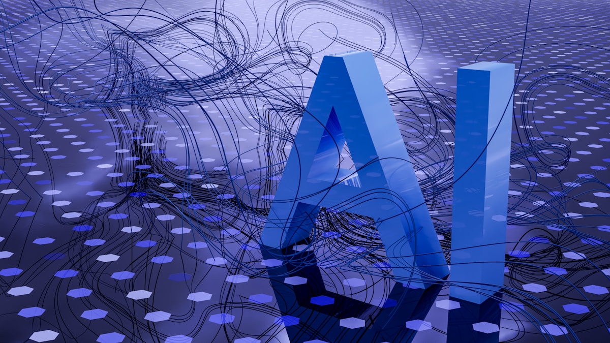 Abstract AI neural network visualization