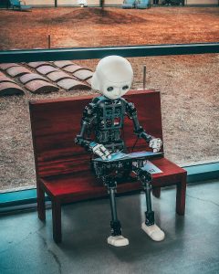 AI technology concept with glowing brain